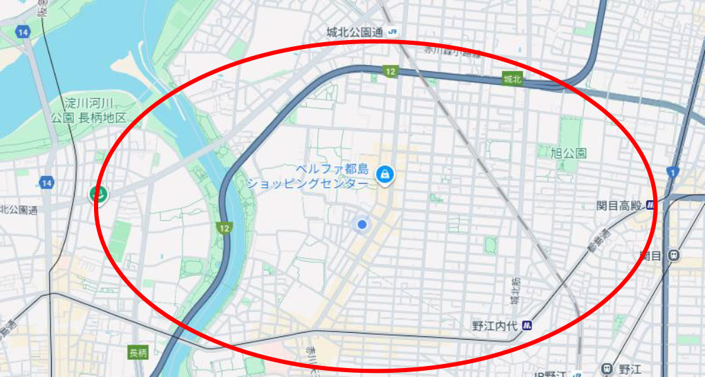 自転車15分圏内